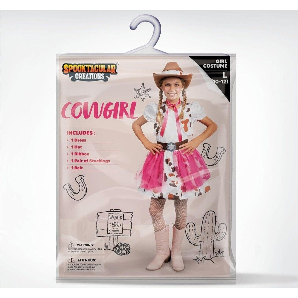 Cowgirl L 10 To 12 years New Spooktacular Creation Halloween Costume Girls